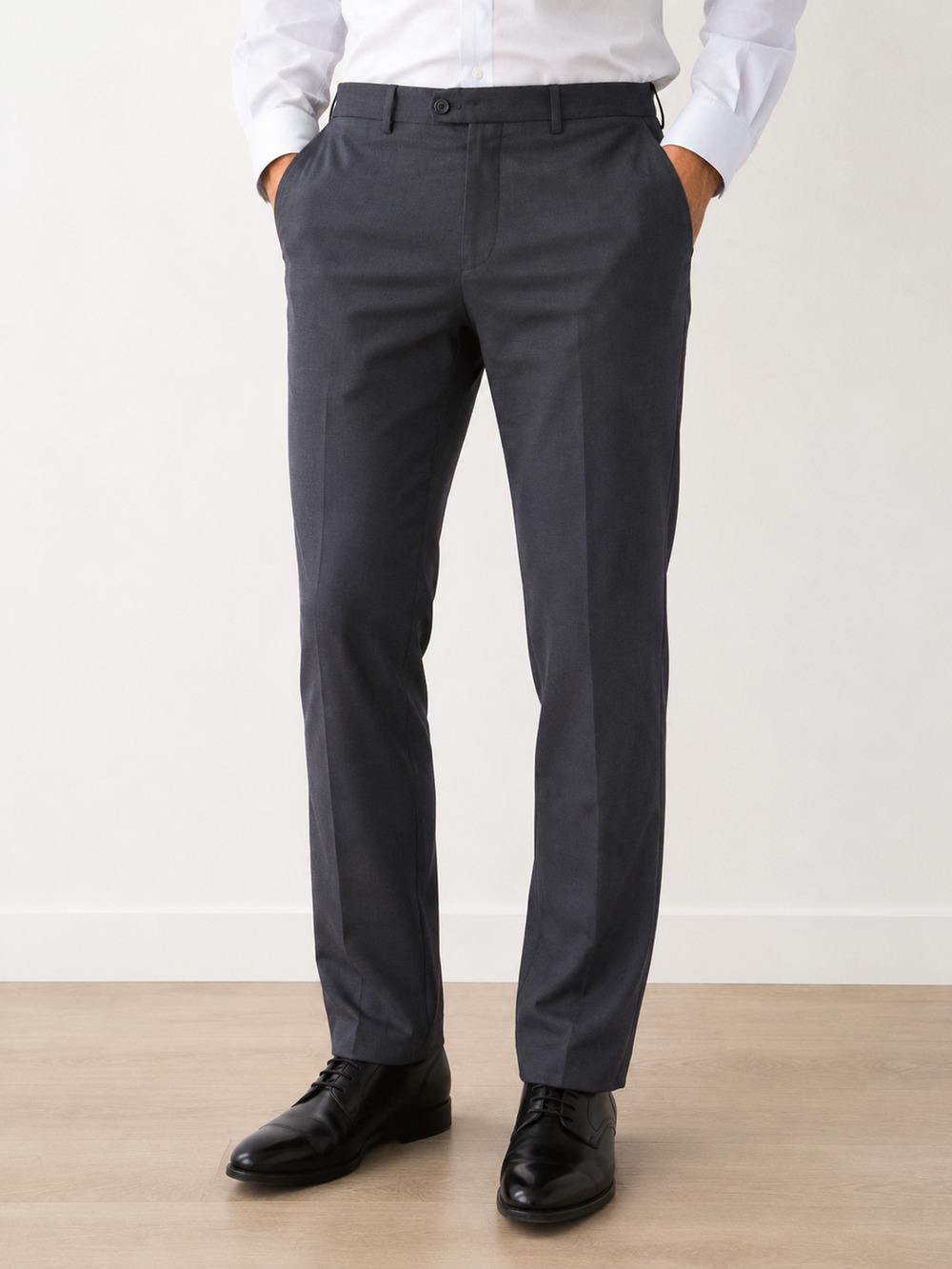 John Varvatos Pants Mens 33x32 Gray Wool Dress Slacks Flat Front Classic Fit